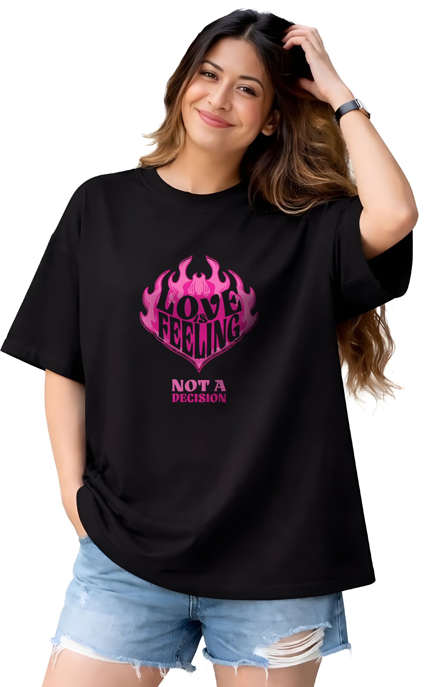 LOVE IS FEELING Oversized T-shirt