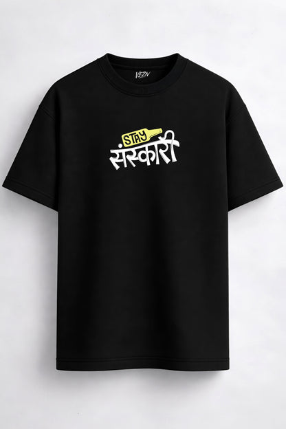 STAY SANSKARI Oversized T-shirt